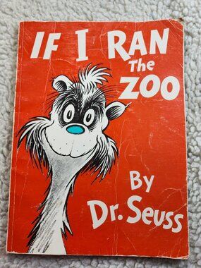 Dr. Seuss If I Ran The Zoo Paperback Childrens Picture Book Red Cover Vintage